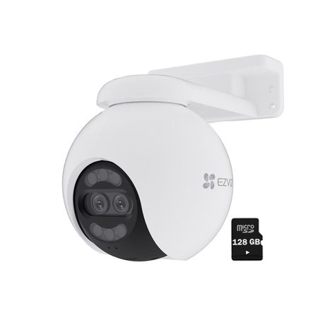 H80X Dual 4K - 2MP Ezviz Lente Cámara Wifi Smart Exterior - SD 128GB